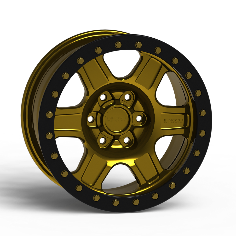 G400 Simulated Beadlock Wheel 17x8.5" 5 & 6 Lug - Standard Ring Front View