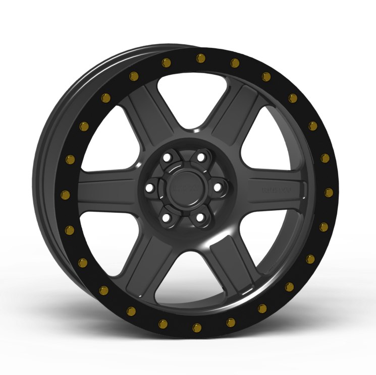 G400 Simulated Beadlock Wheel 20x9.0" 5 & 6 Lug - Standard Ring Front View