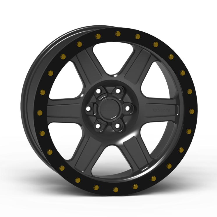 G400 Simulated Beadlock Wheel 20x9.0" 5 & 6 Lug - TechLite Ring Front View