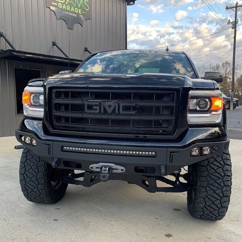 2014-2015 GMC SIERRA 1500 OCTANE FRONT WINCH BUMPER Front View