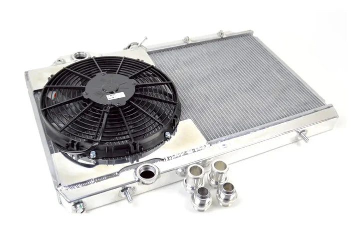 Mitsubishi Evo 4/5/6/7/8/9 Full Size Slim All-Aluminum Radiator w/ 12in SPAL Fan
