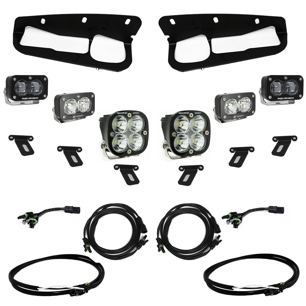 2021+ Ford Bronco S2 SAE “Sportsmen” Fog Pocket Light Kit Clear Upfitter Wiring parts