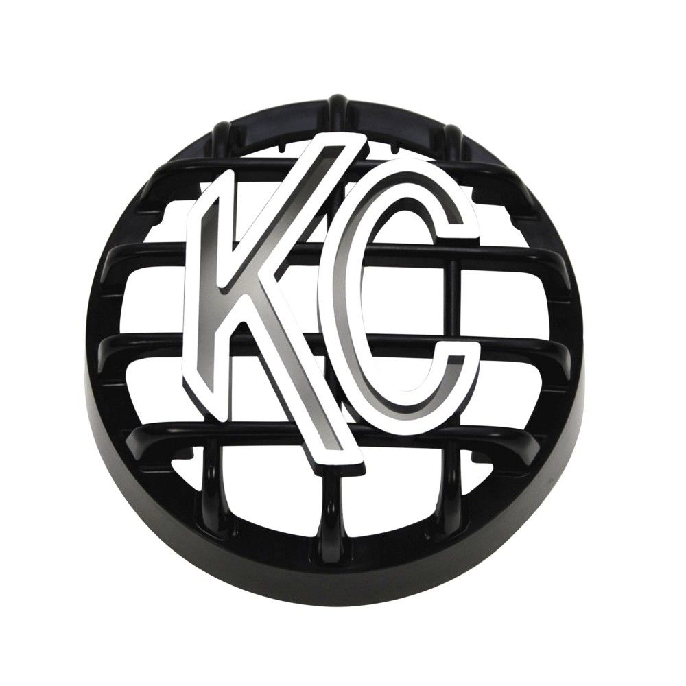 KC HiLites 4" Rally 400 - Stone Guard - ABS Plastic - Black / White KC Logo