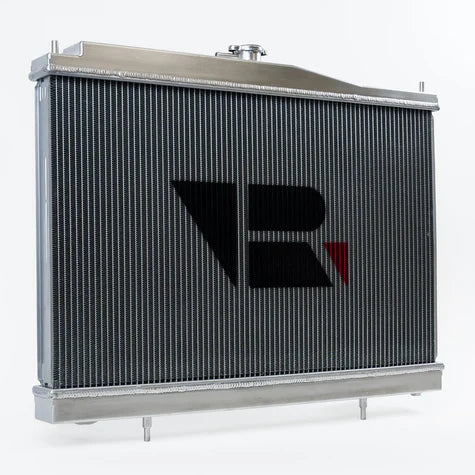 R33 Skyline GT-R/GTS Full Billet Aluminum High-Performance Radiator - Raw Billet Front View