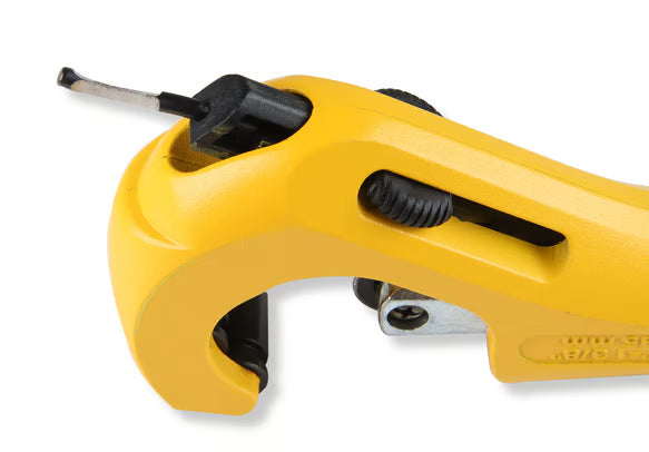 Earl's Tubing Cutter w/ Deburring Tool Front View Yellow