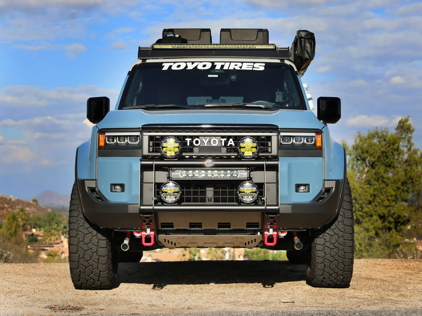 aFe POWER Terra Guard Bull Bar with Optional RIGID Lights for the LC250