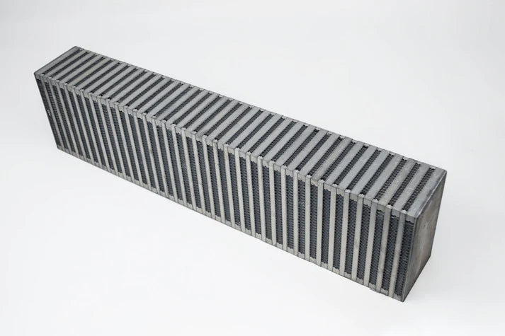 High-Performance Bar & Plate Intercooler Core 24x6x3.5 - Vertical Flow Front View