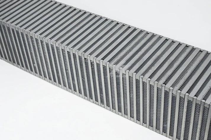 High-Performance Bar & Plate Intercooler Core 27x6x6 - Vertical Flow Front View