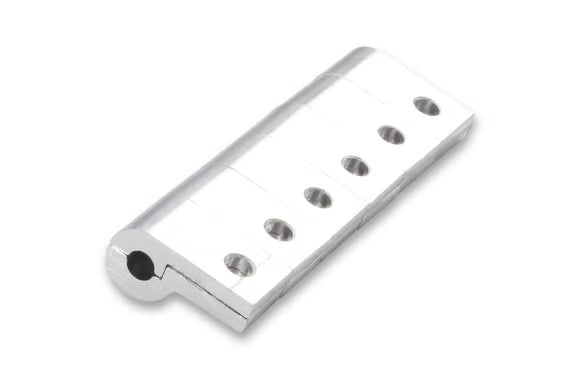 Earl's Line Clamp, 3/16", Package Of 6, Polished Front View Silver