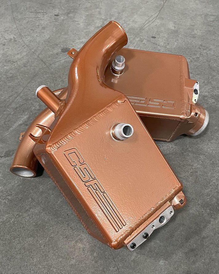 BMW X5M / X6M / XM High-Performance Charge-Air-Coolers Front View Rose Gold