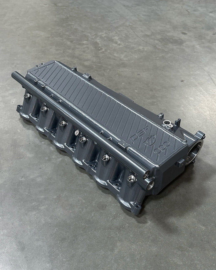 A90 Supra / BMW B58 Charge-Air Cooler Manifold Front View Grey