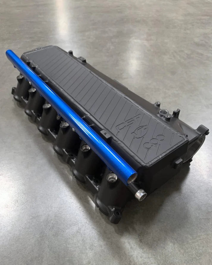 A90 Supra / BMW B58 Charge-Air Cooler Manifold Front View Black