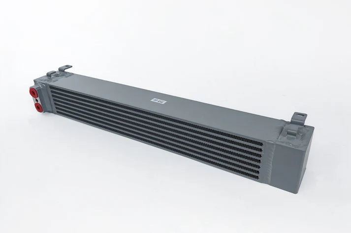 BMW S54 Swap E36 Race-Spec Dual-Pass Oil Cooler Front View