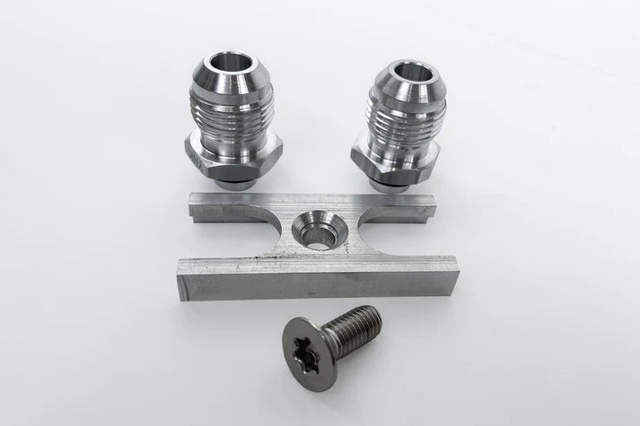 BMW S54 Swap E36 Oil Cooler -10 AN Fitting Adapter Front View