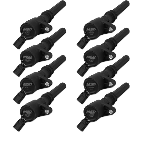 MSD Ignition Coil - Blaster - Ford 2-Valve V8 - Black - 8-pack