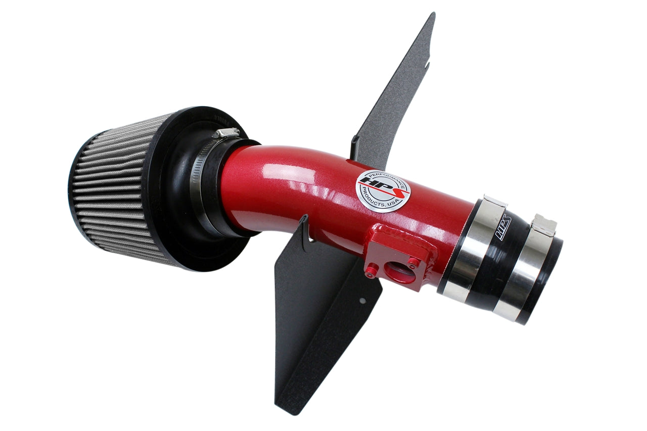 HPS Performance Air Intake Kit with Heat Shield, Red, 827-566R