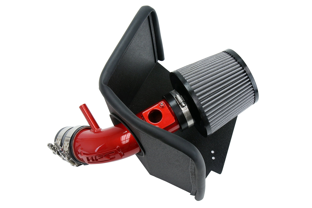HPS Performance Air Intake Kit with Heat Shield, Red, 827-619R