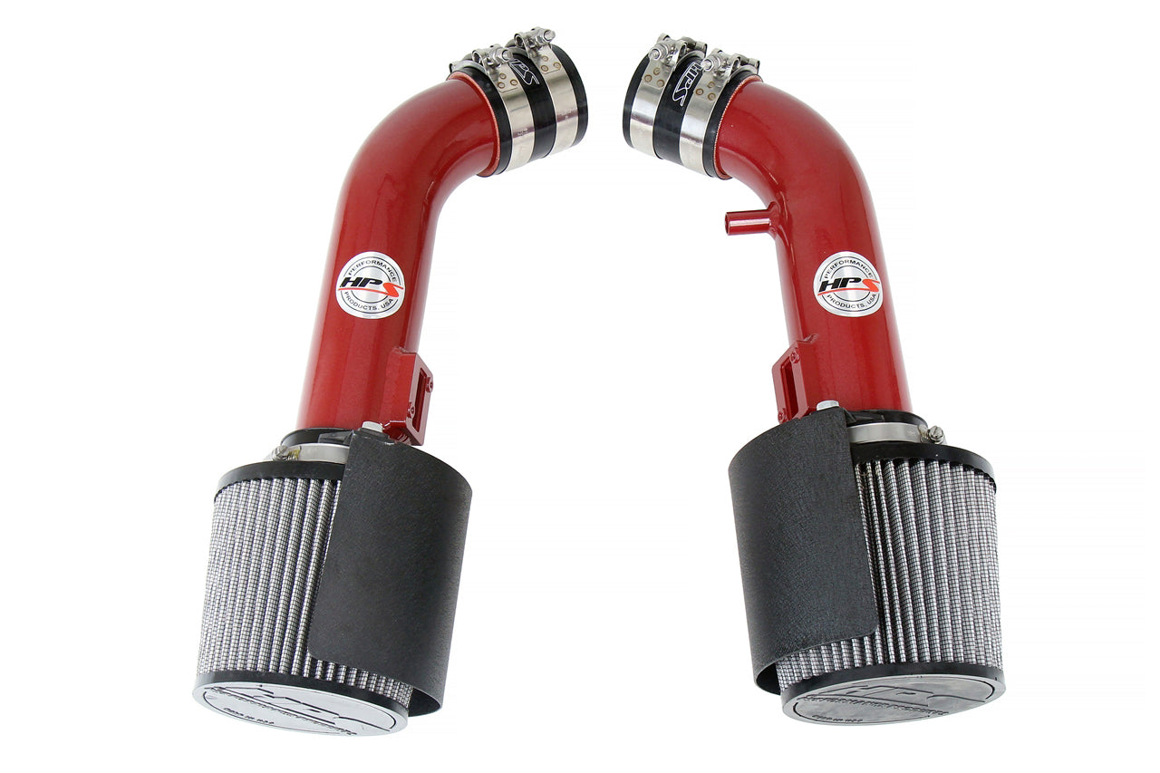 HPS Performance Air Intake Kit with Heat Shield, Red, 827-706R
