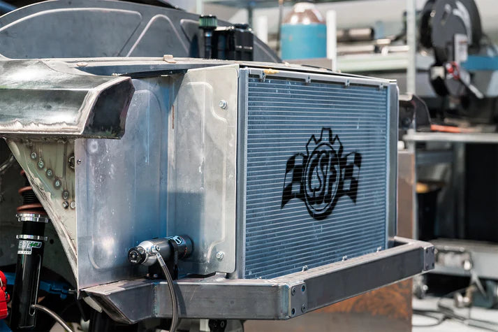 Motorsport Dual-Pass Radiator with Shroud + 14" SPAL brushless fans & harnesses
