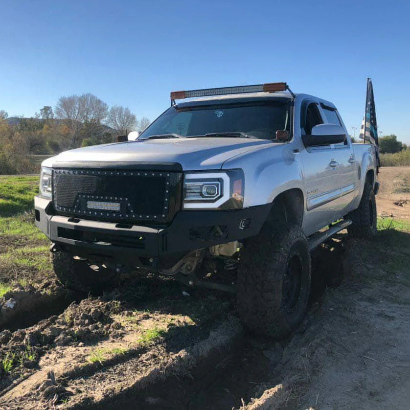 2007-2013 GMC SIERRA 1500 OCTANE FRONT WINCH BUMPER Front View