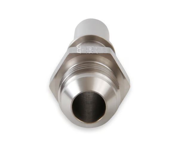 Earl's O.E. Fuel Line EFI Quick Connect 1/2" Tube to -8 AN Male - Stainless Front View Silver