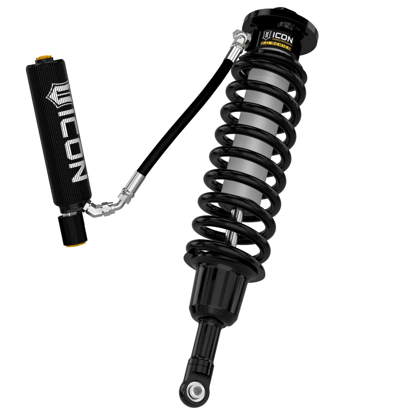ICON 2021-2025 Ford F-150 Raptor, 1-3" Lift, Front, V.S. 3.0 Series Coilover Kit, Remote Reservoir w/ CDEV Front View