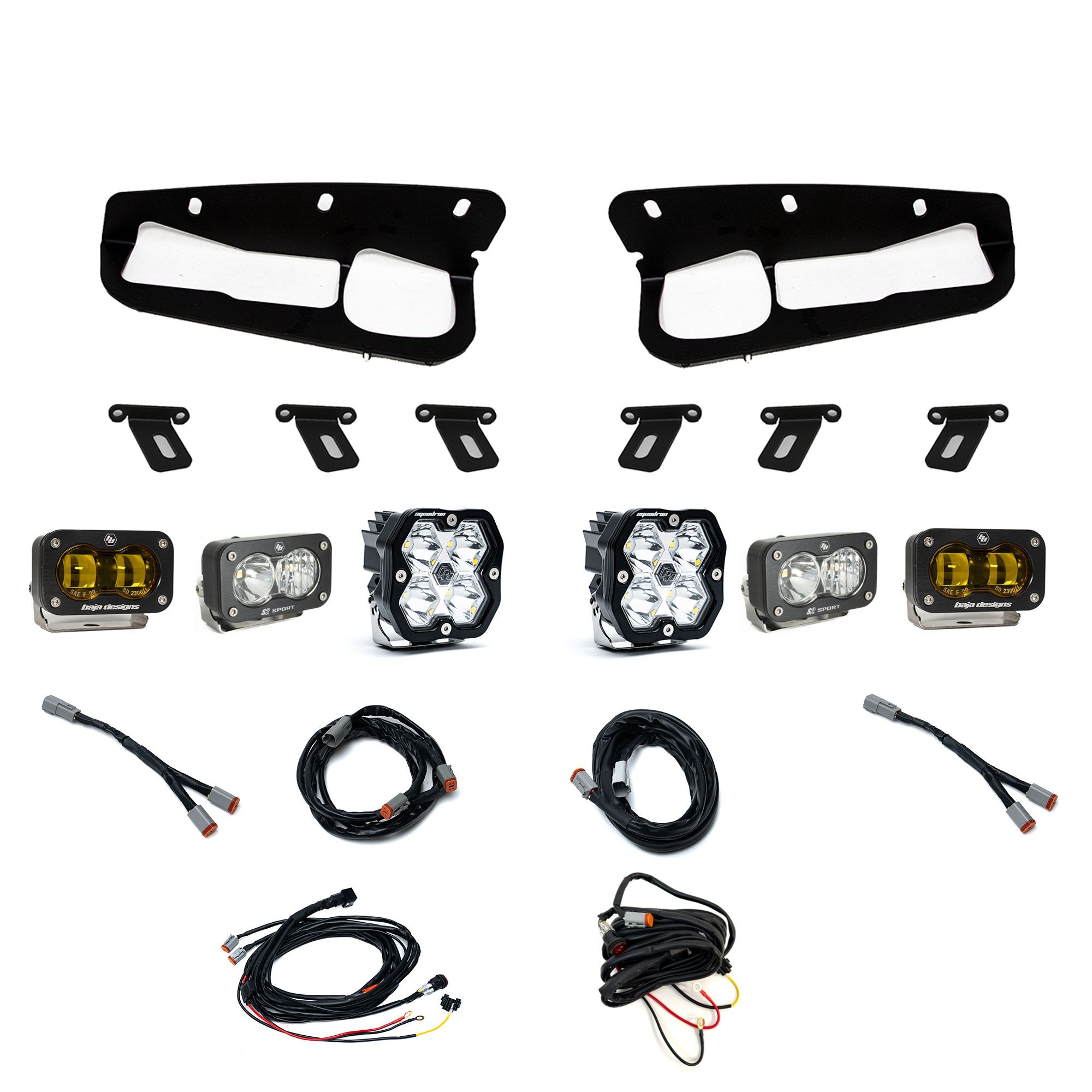 Squadron 2.0 Sport/S2 Sport/S2 SAE "Sportman" Fog Pocket Light Kit - Ford 2021-26 Bronco; 2022-24 Bronco Raptor; Note: w/ Steel Bumper