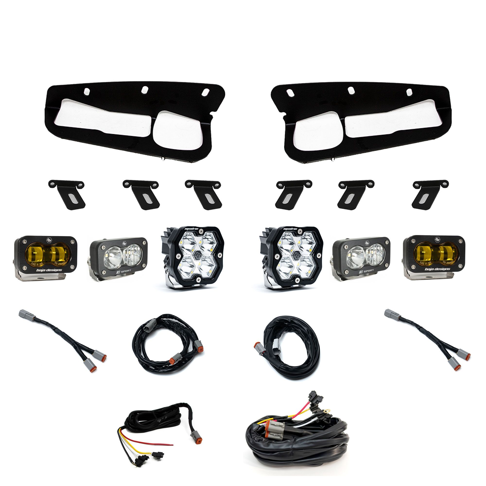 Squadron 2.0 Sport/S2 Sport/S2 SAE "Sportman" Fog Pocket Light Kit - Ford 2021-26 Bronco; 2022-24 Bronco Raptor; Note: w/ Steel Bumper