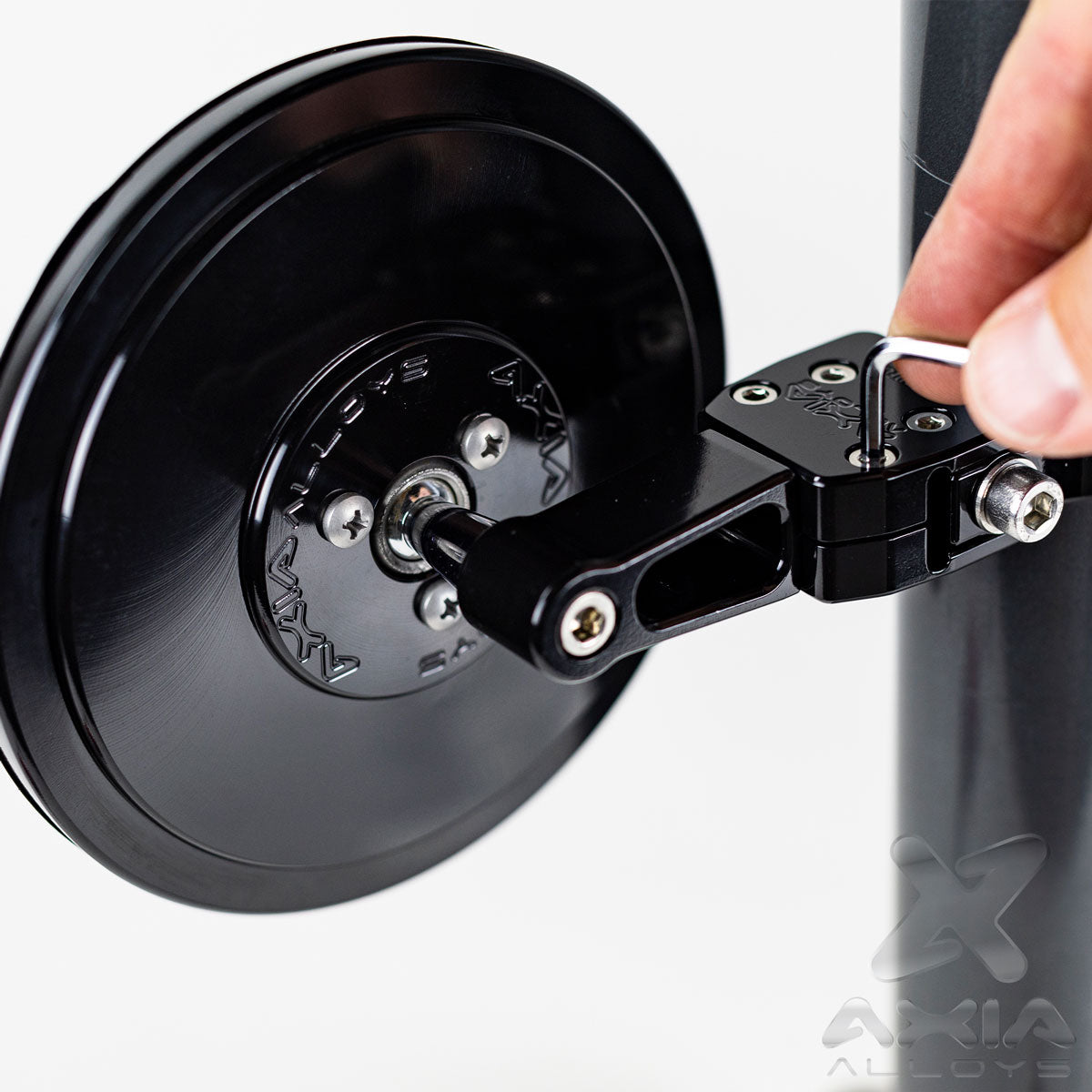 5″ Round Convex Glass Billet Arm Side Mirror Side View