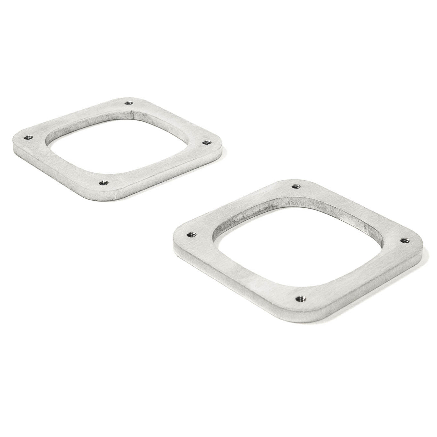 SDHQ Built Billet Aluminum S1 Flush Mount Backing Plates display of included parts 