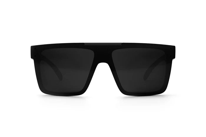 Quatro | Black Frame - Black Lens Polarized Front View