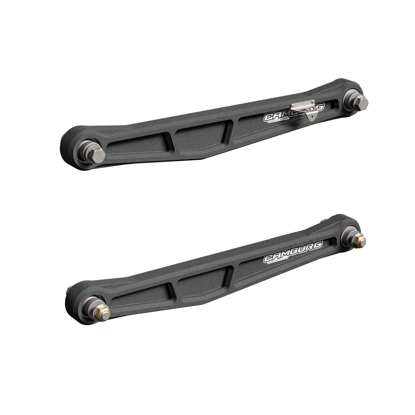 Camburg Engineering 2022-2025 Ford Bronco Raptor Gray KINETIK Series Trailing Arm Kit Front View Black