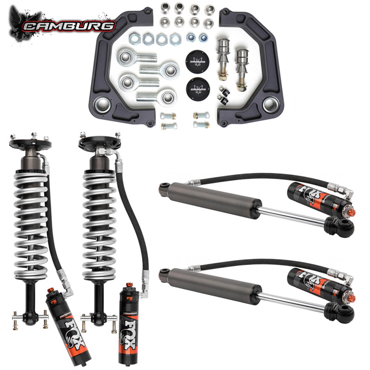 '19-24 GM 1500 NON-Trailboss/AT4 Fox 2.5 Series Elite DSC Kinetik Suspension Kit Front View