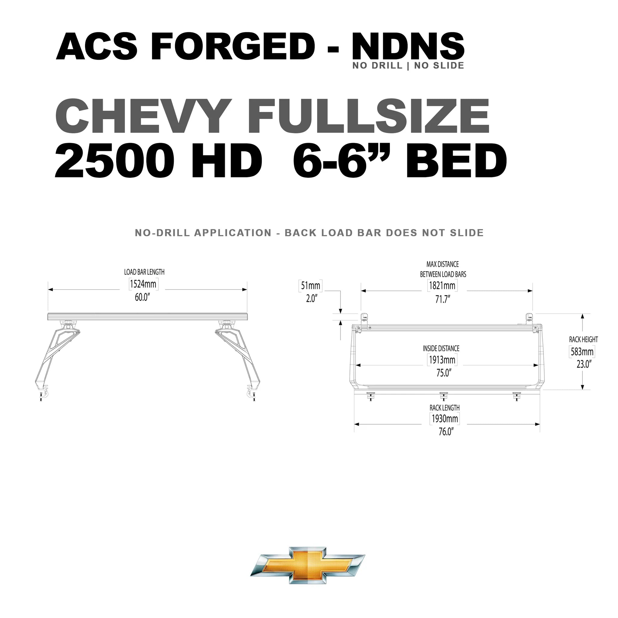 Active Cargo System - FORGED NO DRILL - Chevrolet/GM