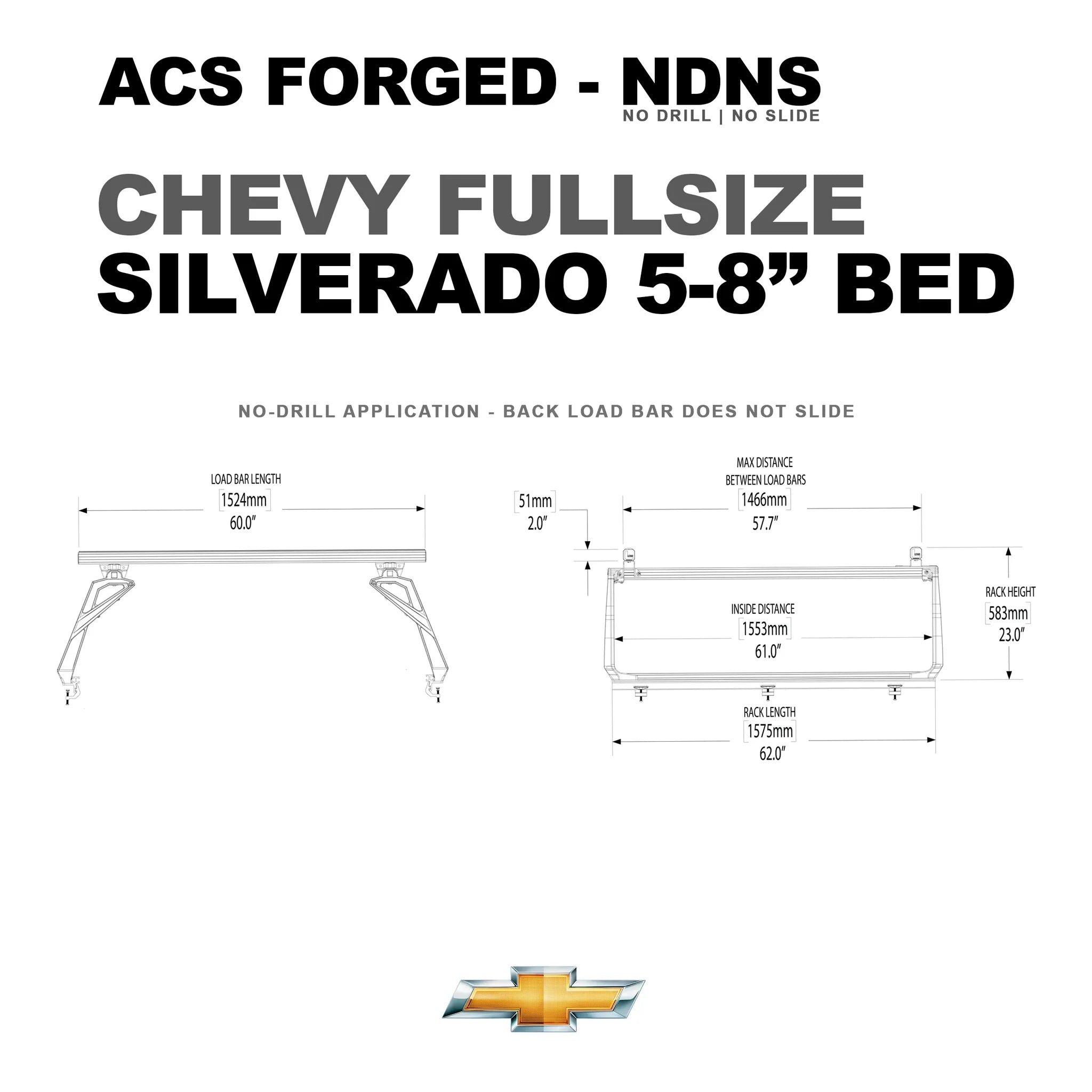 Active Cargo System - FORGED NO DRILL - Chevrolet/GM