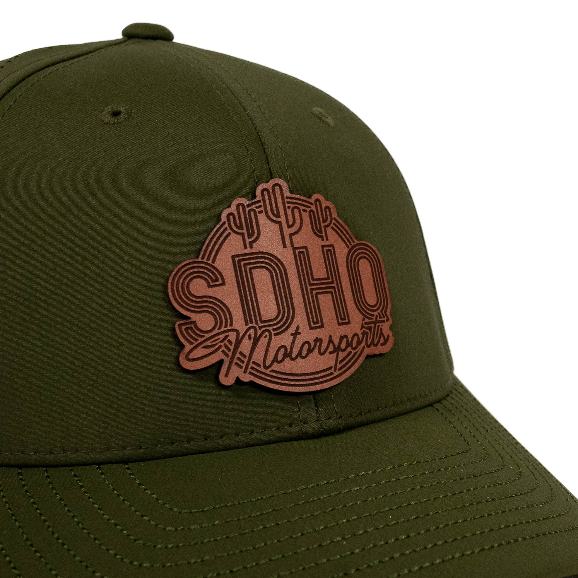 The Elite Hat w/ Leather SDHQ Motorsports Logo