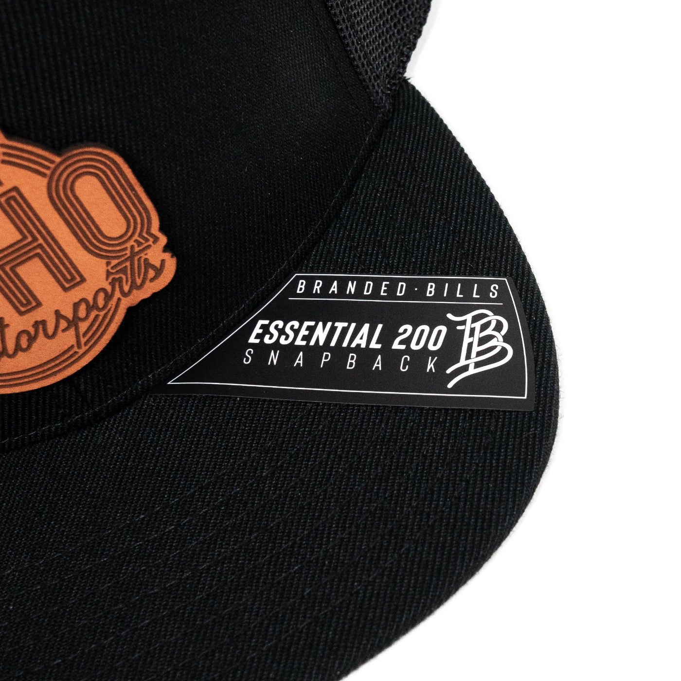 Flat Bill Trucker Hat w/ Leather SDHQ Motorsports Patch