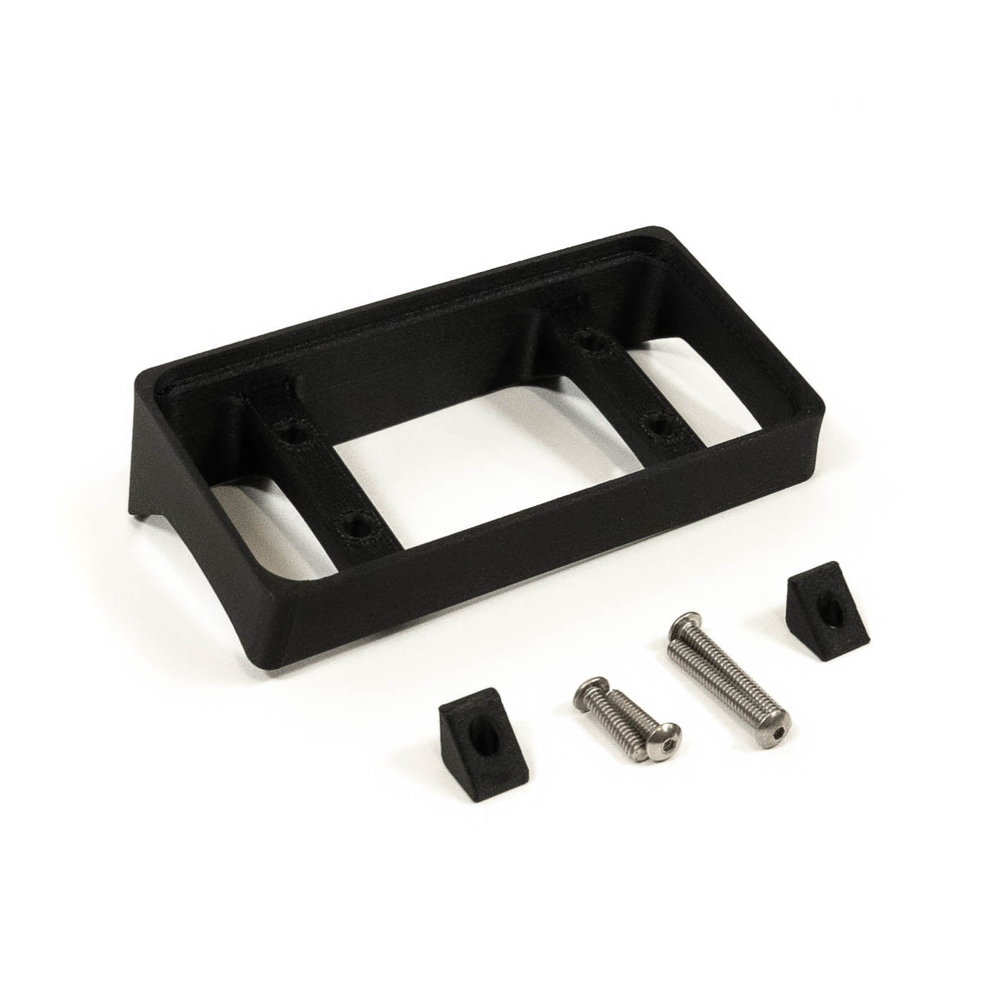 '21-24 Ford F-150 SDHQ Built Switch-Pros SP-9100 Flow Through Center Console Keypad Mount Right Hand Side display of included parts and hardware 