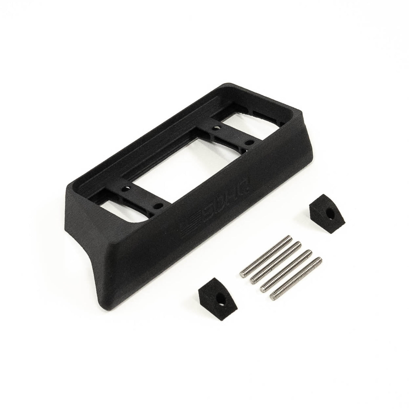 '17-22 Ford F250/350 SDHQ Built Switch Pros SP-9100 Flow Through Center Console Keypad Mount display of included parts and hardware 