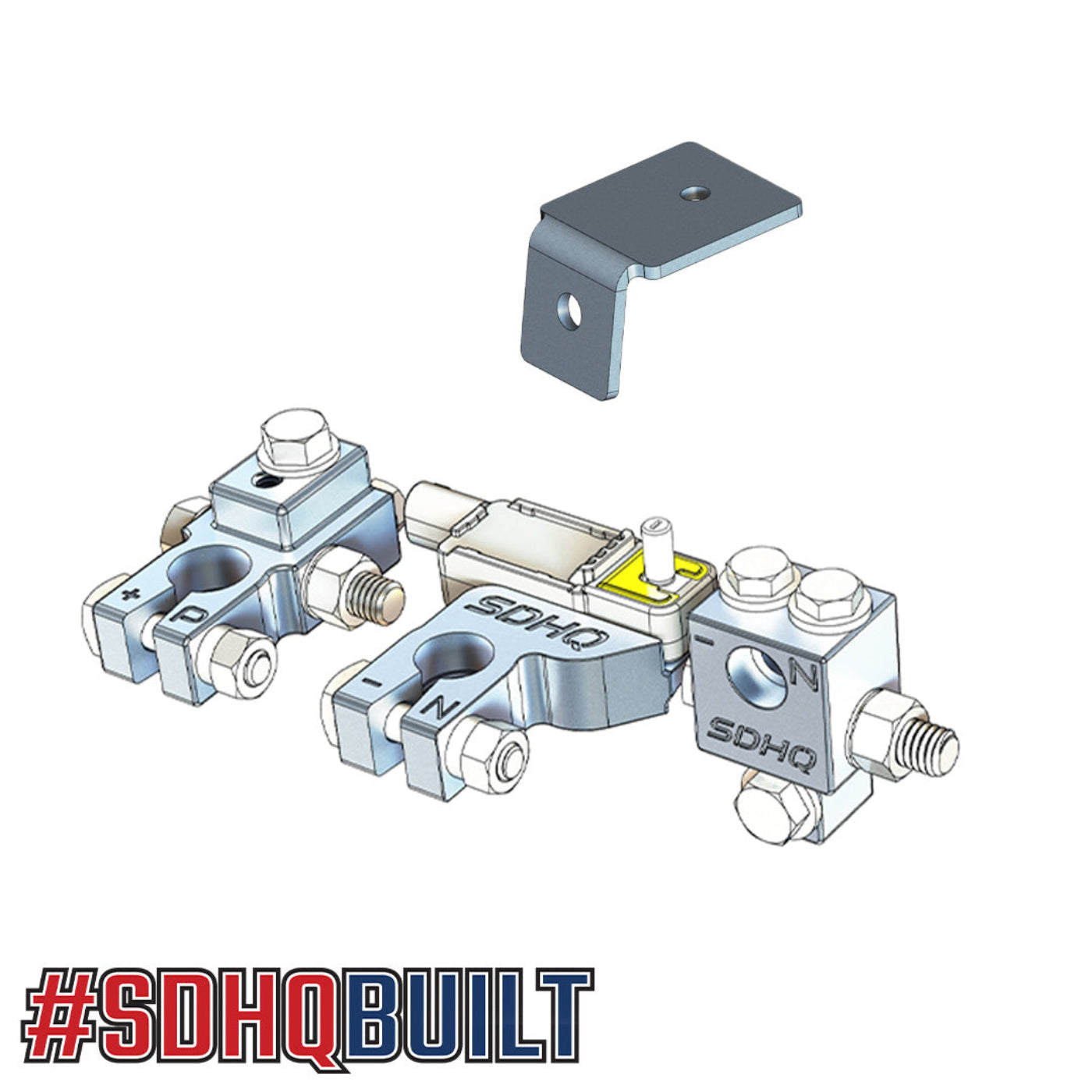 2023-2025 Ford F250/F350 Billet Single Battery Terminal Upgrade Kit design