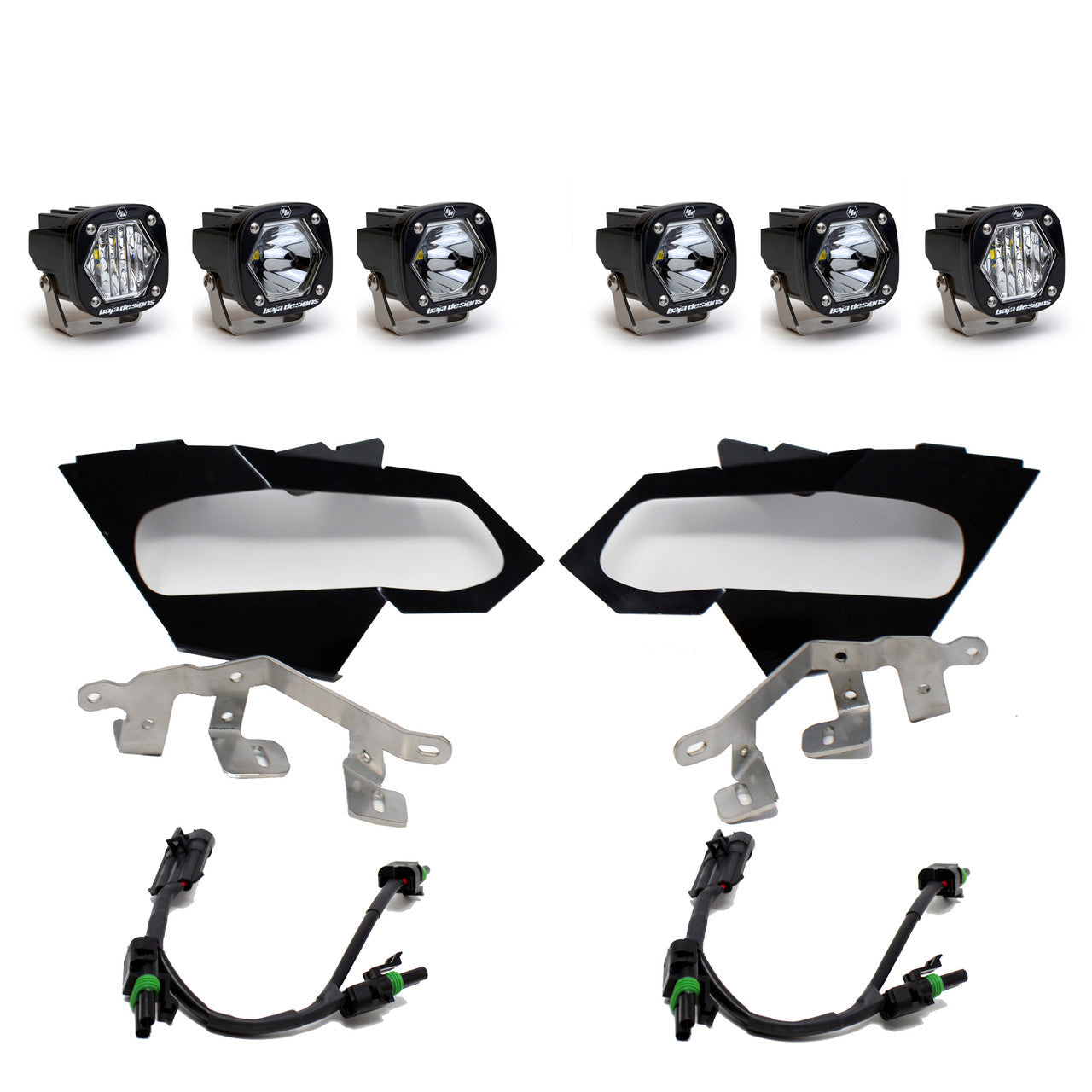 Can-Am S1 Triple LED Headlight Kit - Can-Am 2017-24 Maverick X3