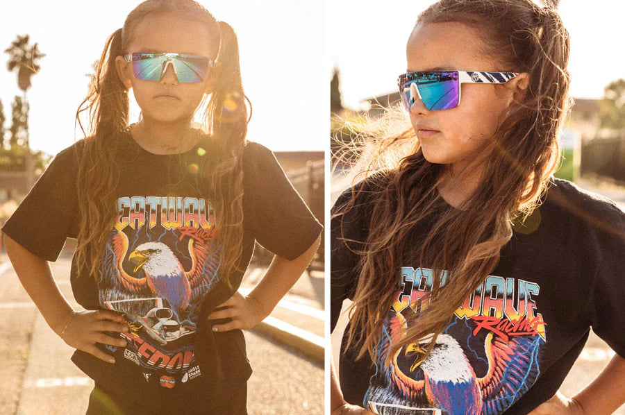 Heatwave Kids Lazer Face Stars and Stripes Sunglasses