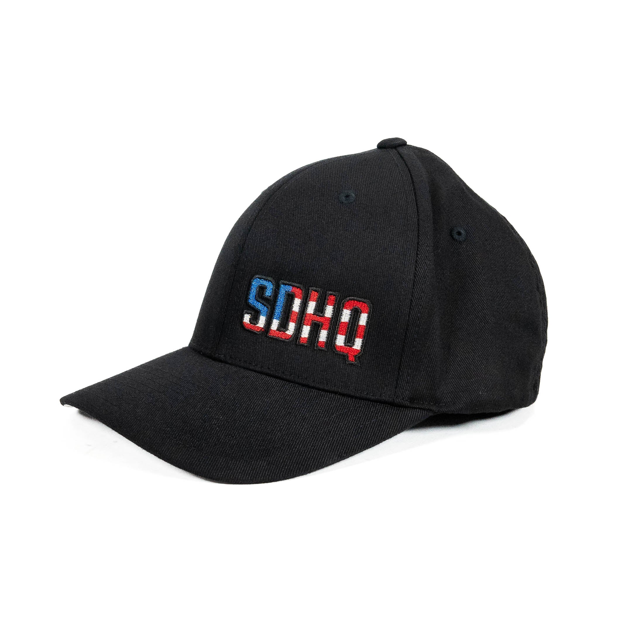 SDHQ USA Black Flex Fit Hat