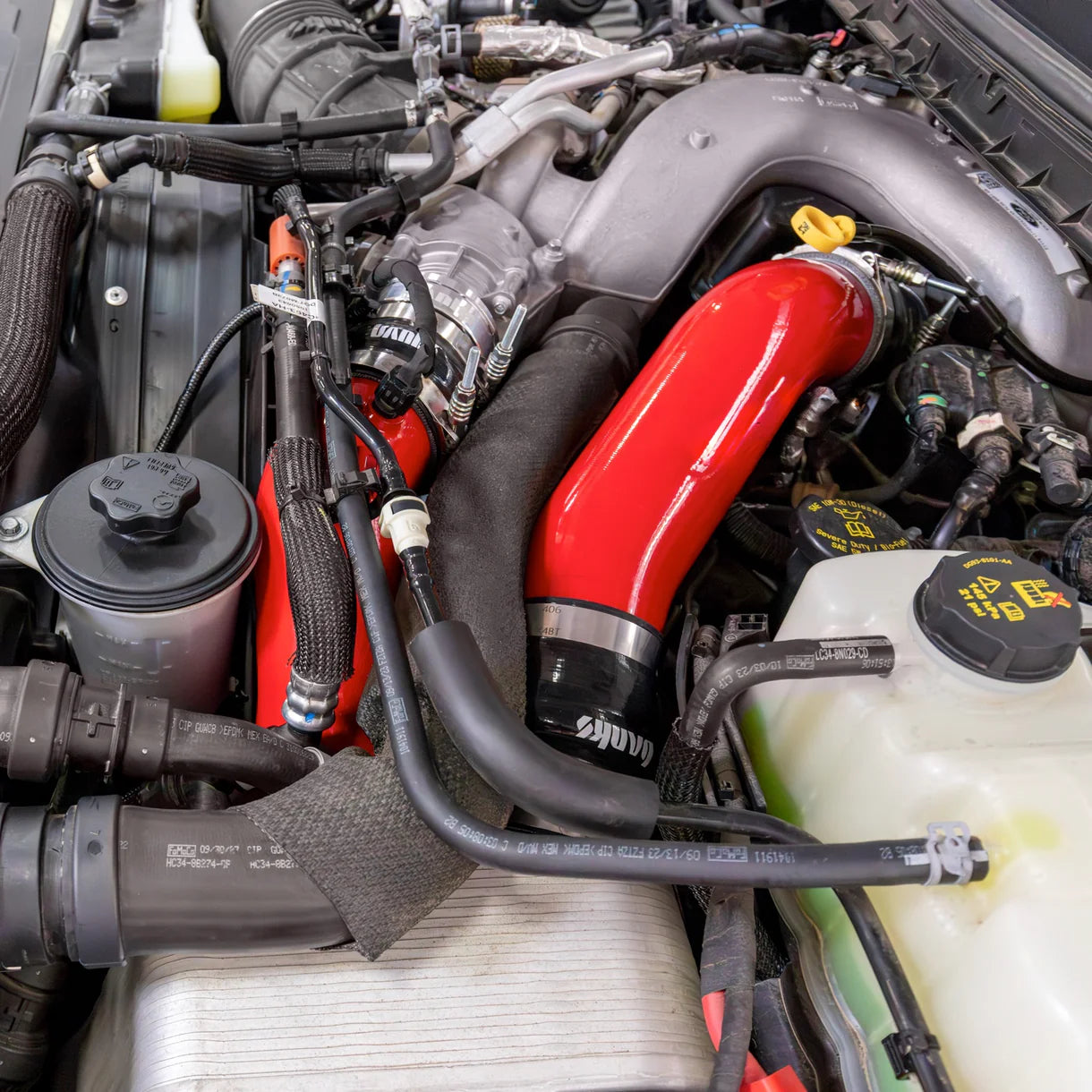 Hot and Cold Side Boost Tube System 2011-2016 Ford Super Duty 6.7L Front View