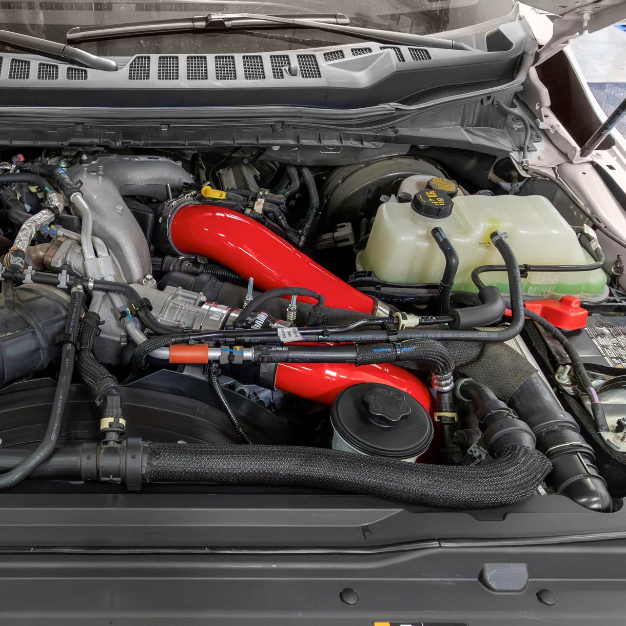 Hot and Cold Side Boost Tube System 2011-2016 Ford Super Duty 6.7L Front View