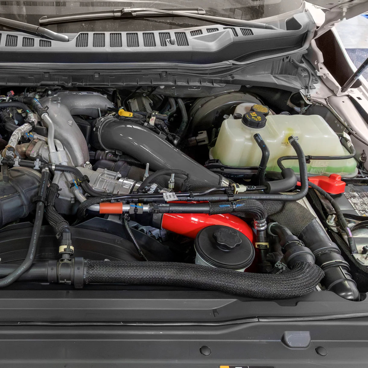 Cold Side Boost Tube 2017-2026 Ford Super Duty 6.7L (HO and Non-HO) Front View