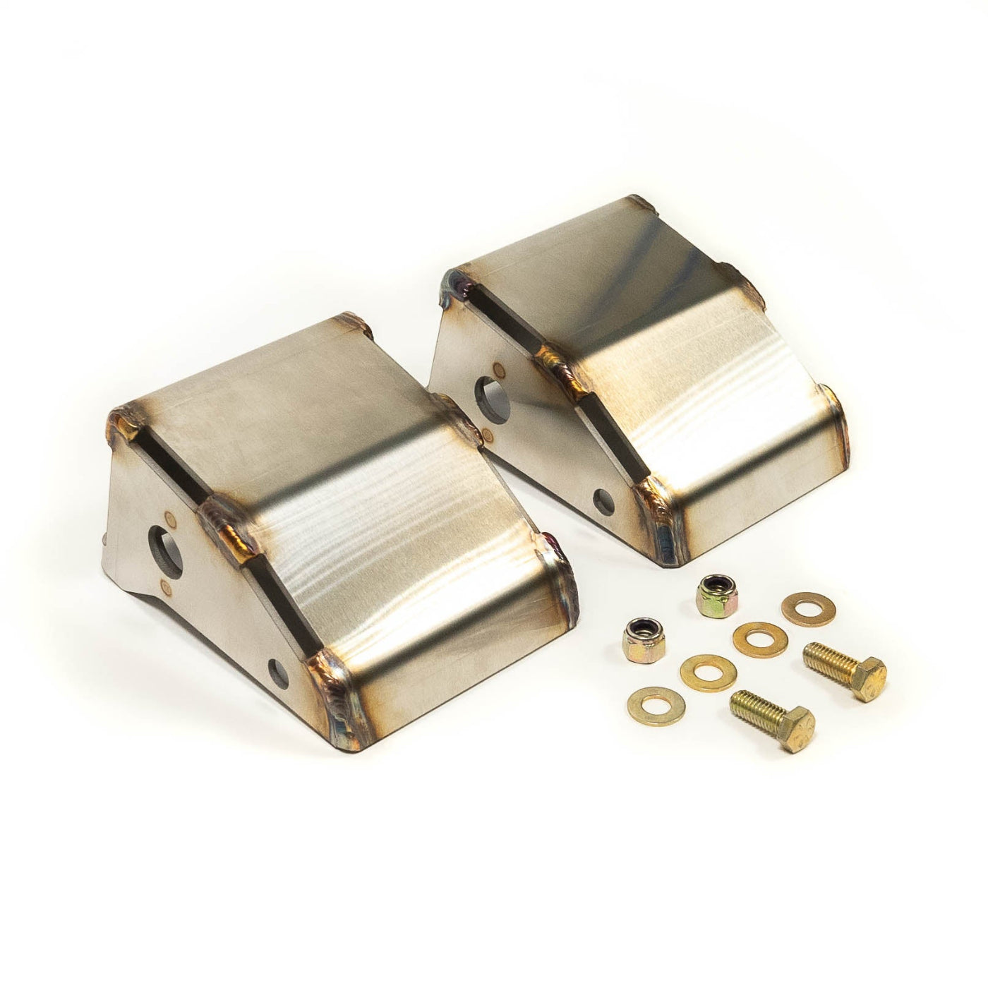 '21-25 Ford Bronco SDHQ Built Rear Shock Guards display of included parts and hardware 