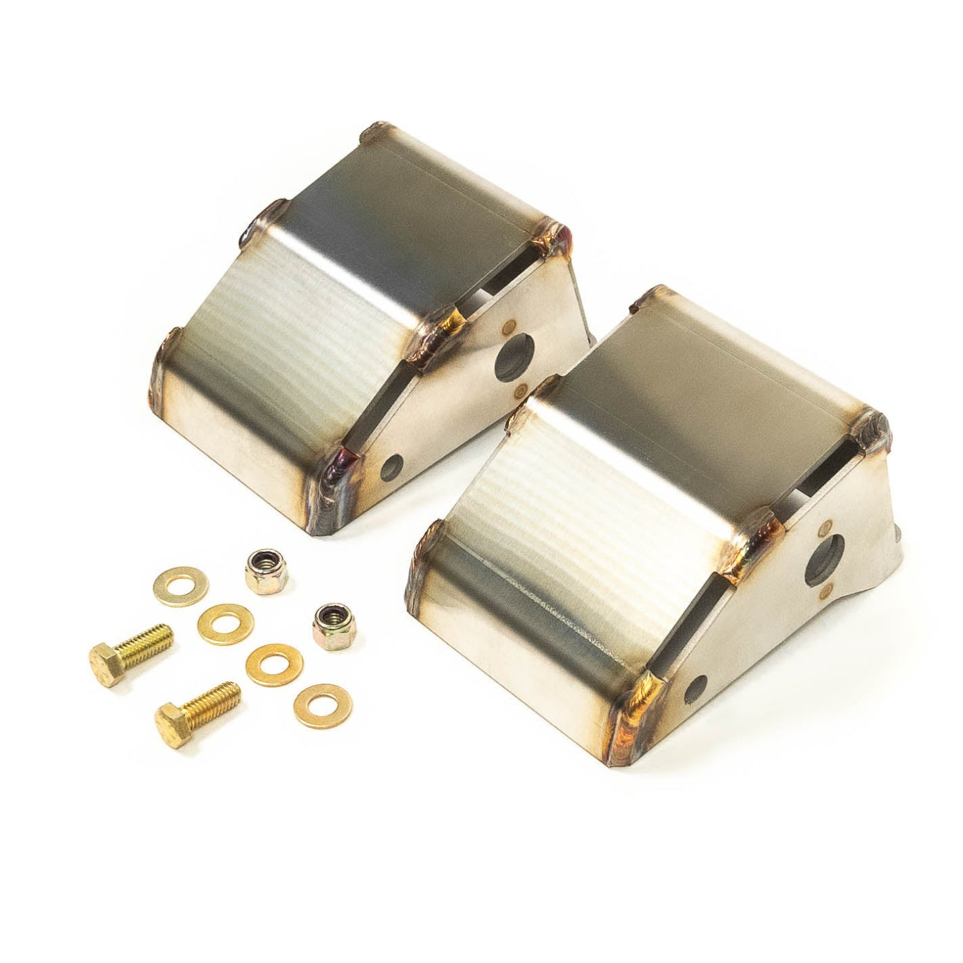 '21-25 Ford Bronco SDHQ Built Rear Shock Guards display of included parts and hardware 