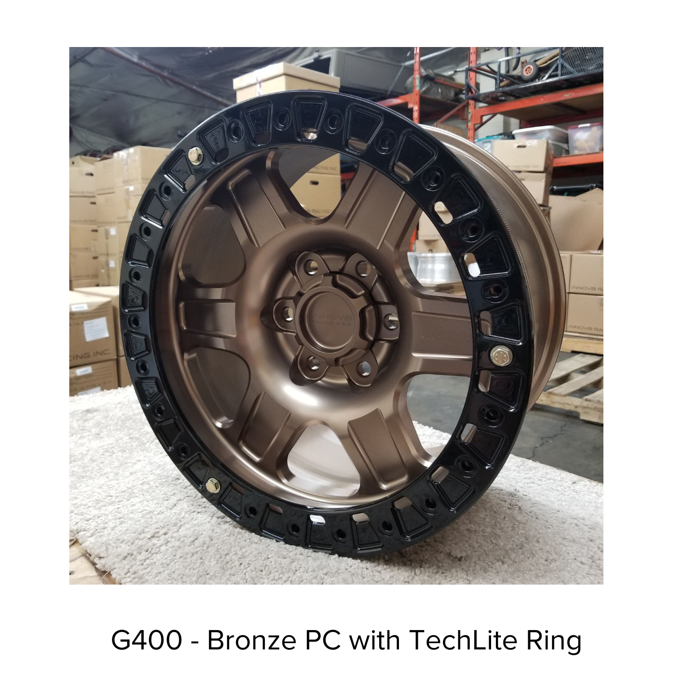 G400 Simulated Beadlock Wheel 17x8.5" 5 & 6 Lug - TechLite Ring