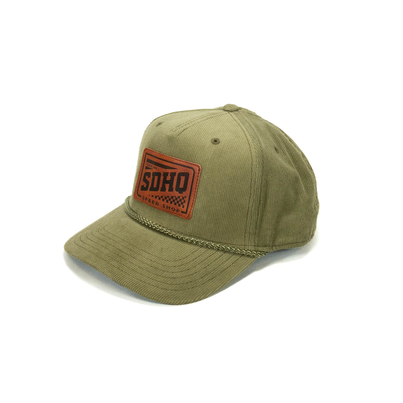SDHQ Speed Shop Green Corduroy Hat